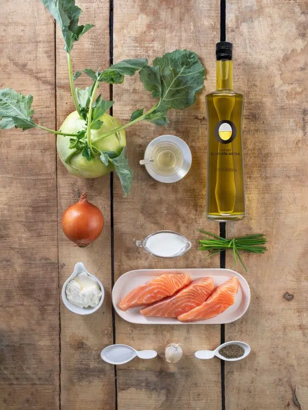 Lachs mit Kohlrabi à la Crème