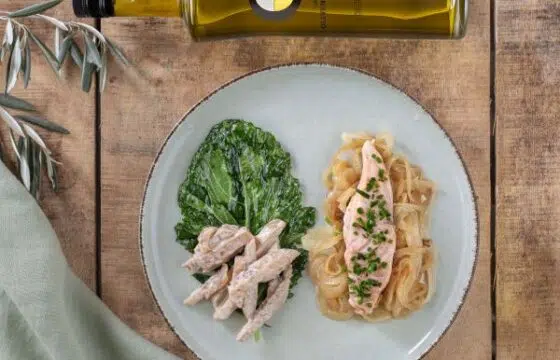 Lachs mit Kohlrabi à la Crème